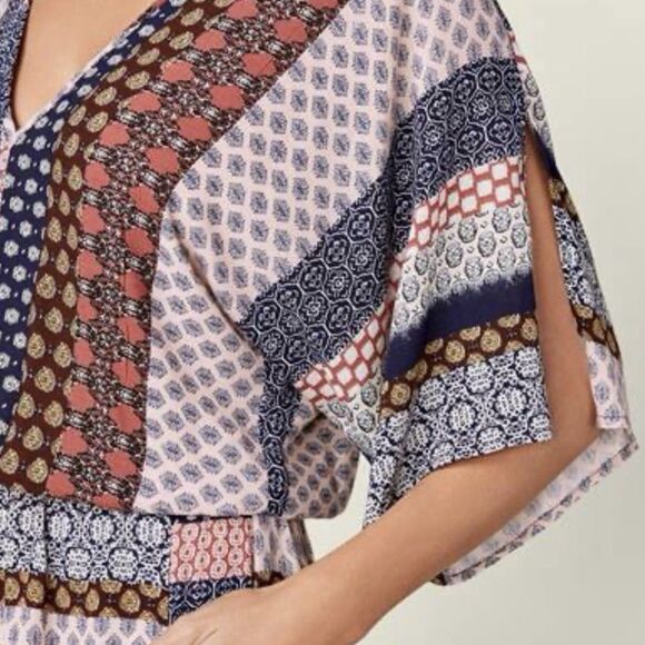 Venus Colorful Geometric Print Romper with Pockets Women’s Size S - Picture 12 of 13